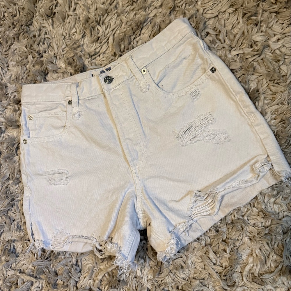 We the free white denim shorts